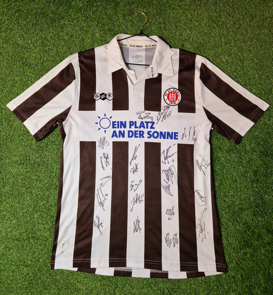 FC St. Pauli - Trikot - 2011/2012 - Heim - Unterschriften - XL