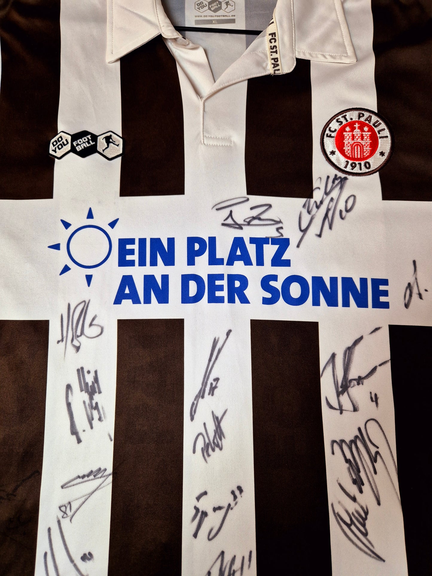 FC St. Pauli - Trikot - 2011/2012 - Heim - Unterschriften - XL