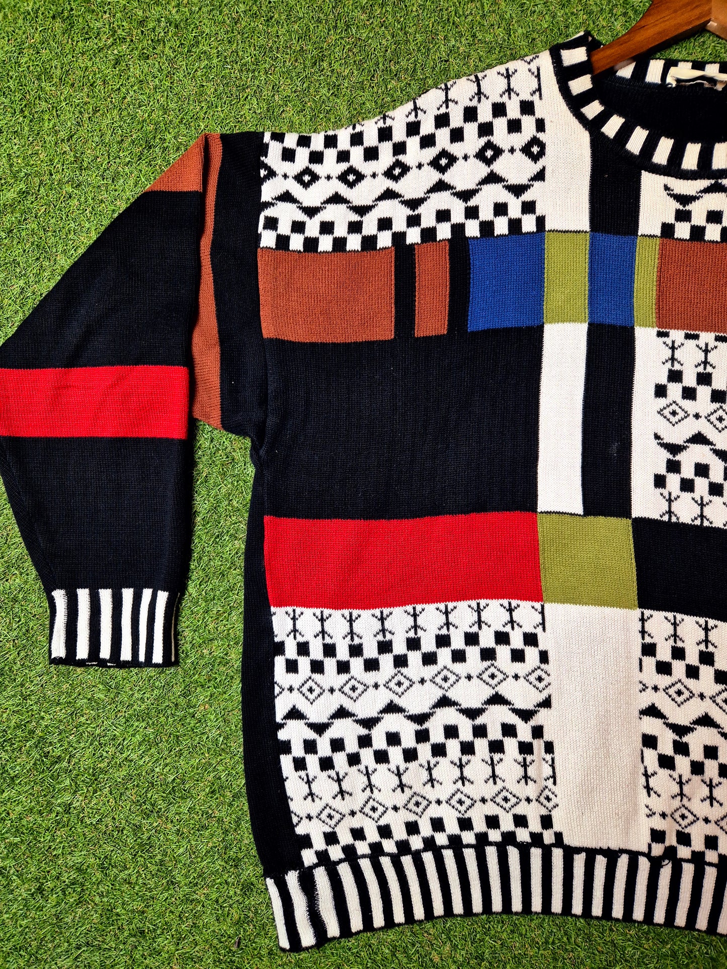 Original/Auth Hugo Boss - Vintage Pullover - Bunt mit Muster - XL/XXL (56)