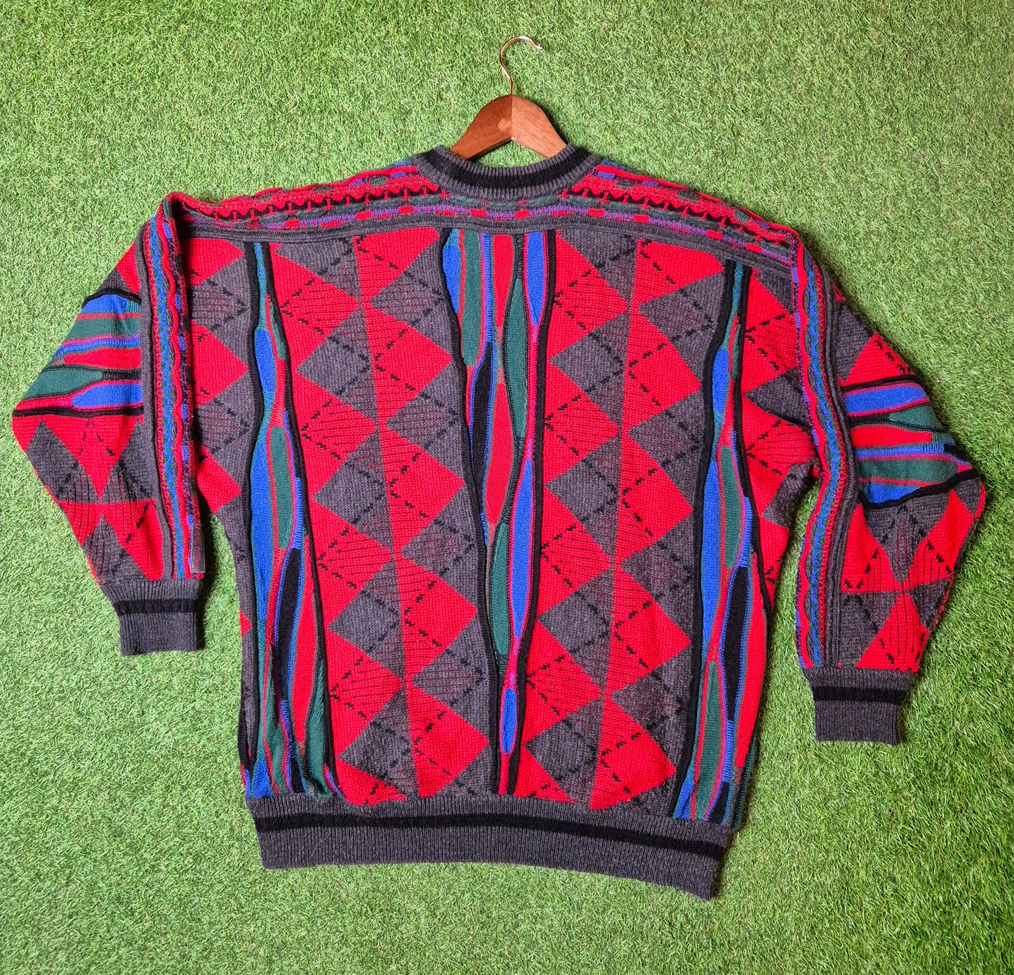 Original/Auth Carlo Colucci - Vintage Pullover - Bunt mit Muster - L/XL