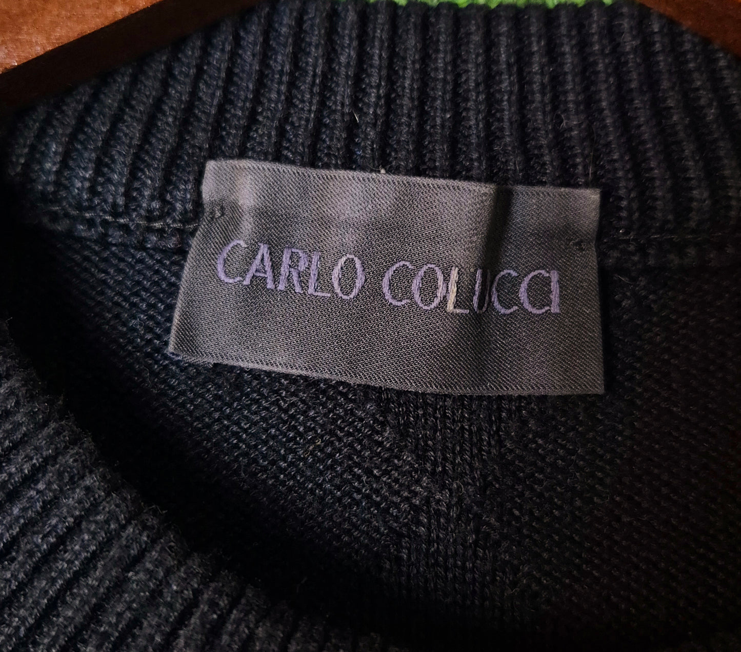 Original/Auth Carlo Colucci - Vintage Pullover - Rot mit England Muster - M (50)