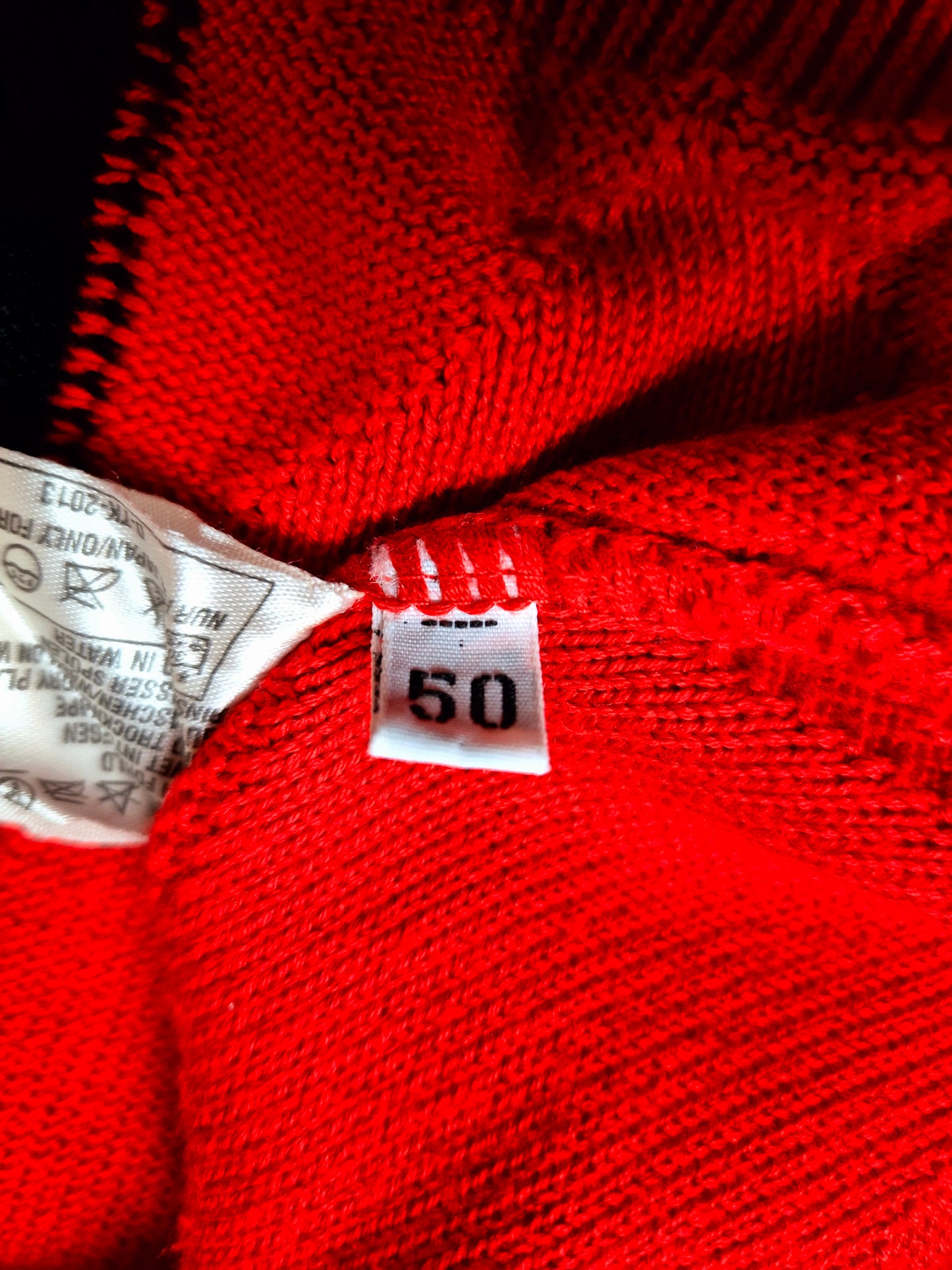 Original/Auth Carlo Colucci - Vintage Pullover - Rot mit England Muster - M (50)