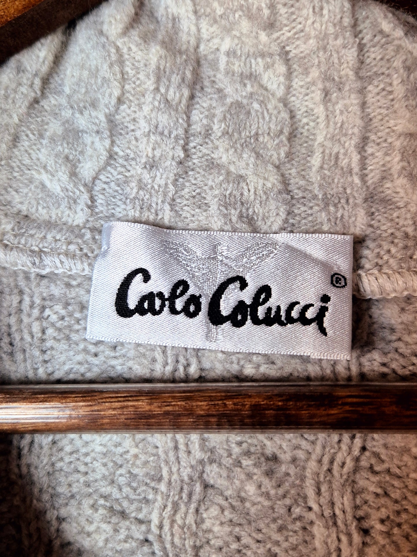 Original/Auth Carlo Colucci - Vintage Pullover - Grau Wolle - S/M