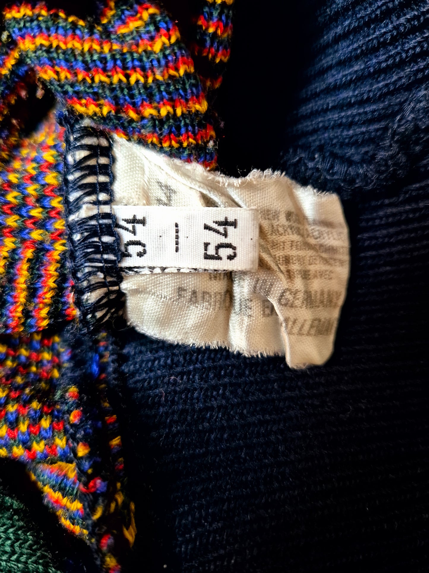 Original/Auth Carlo Colucci - Vintage Pullover - Bunt mit Muster - L/XL (54)