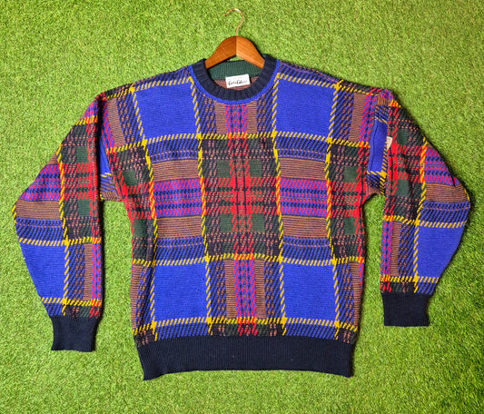 Original/Auth Carlo Colucci - Vintage Pullover - Bunt mit Muster - M/L (54)