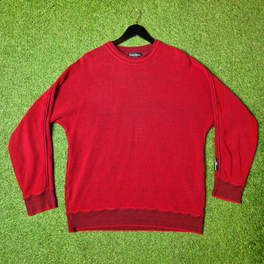 Original/Auth Carlo Colucci - Vintage Pullover - Rot/Schwarz - M/L (52)