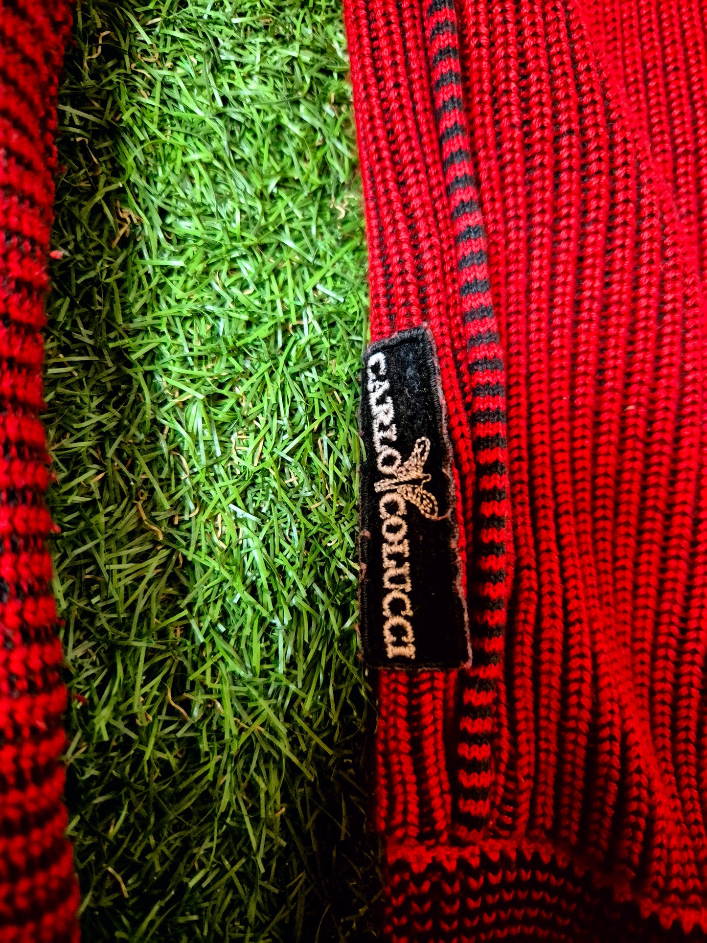 Original/Auth Carlo Colucci - Vintage Pullover - Rot/Schwarz - M/L (52)