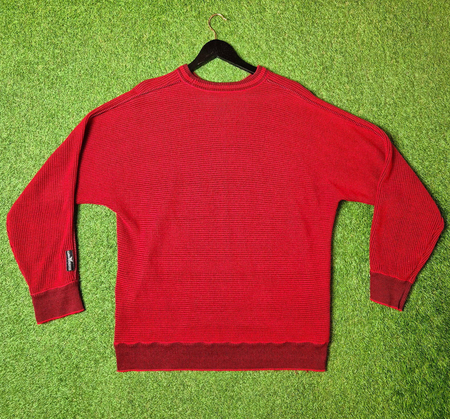 Original/Auth Carlo Colucci - Vintage Pullover - Rot/Schwarz - M/L (52)