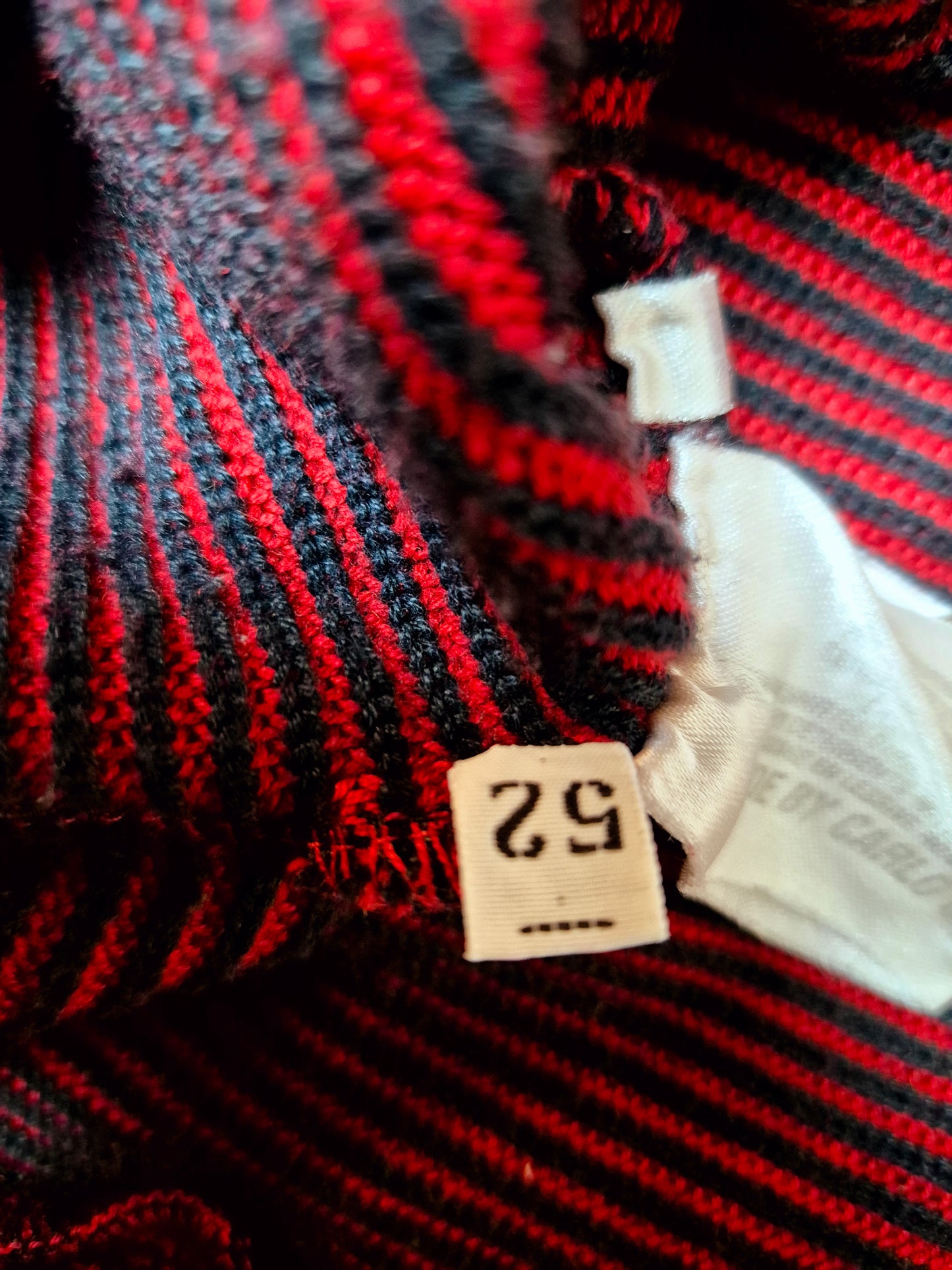 Original/Auth Carlo Colucci - Vintage Pullover - Rot/Schwarz - M/L (52)