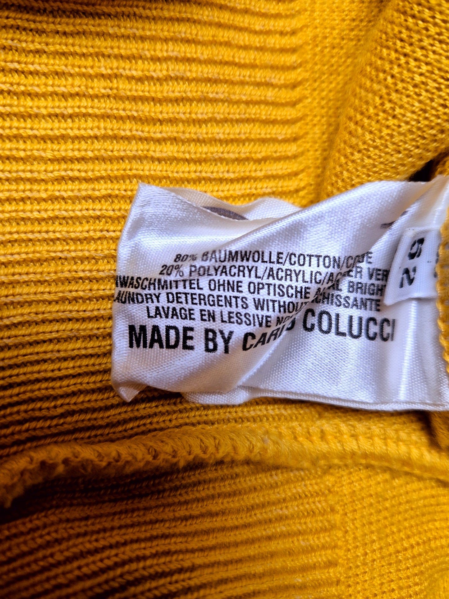 Original/Auth Carlo Colucci - Vintage Pullover - Gelb - M/L (52)