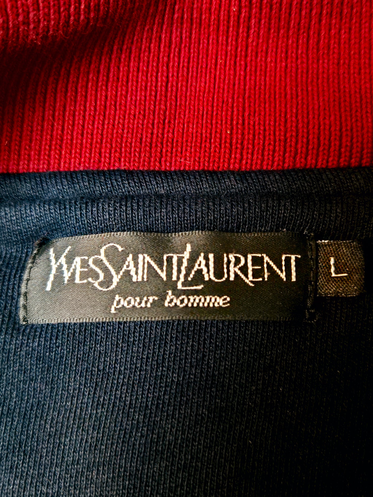 Original/Auth YSL - Vintage 90er Pullover - Rot - L