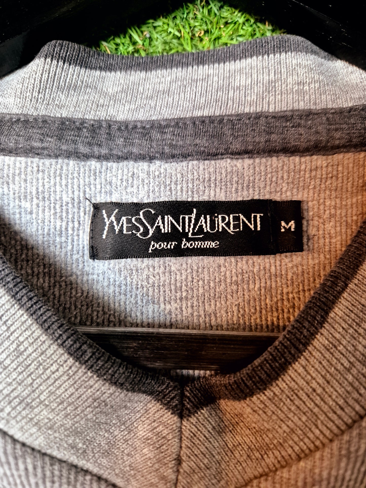Original/Auth YSL - Vintage 90er Pullover - Grau - M
