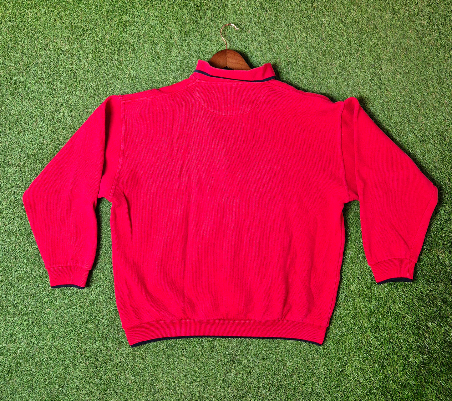 Original/Auth YSL - Vintage 90er Pullover - Rot mit Polokragen - M