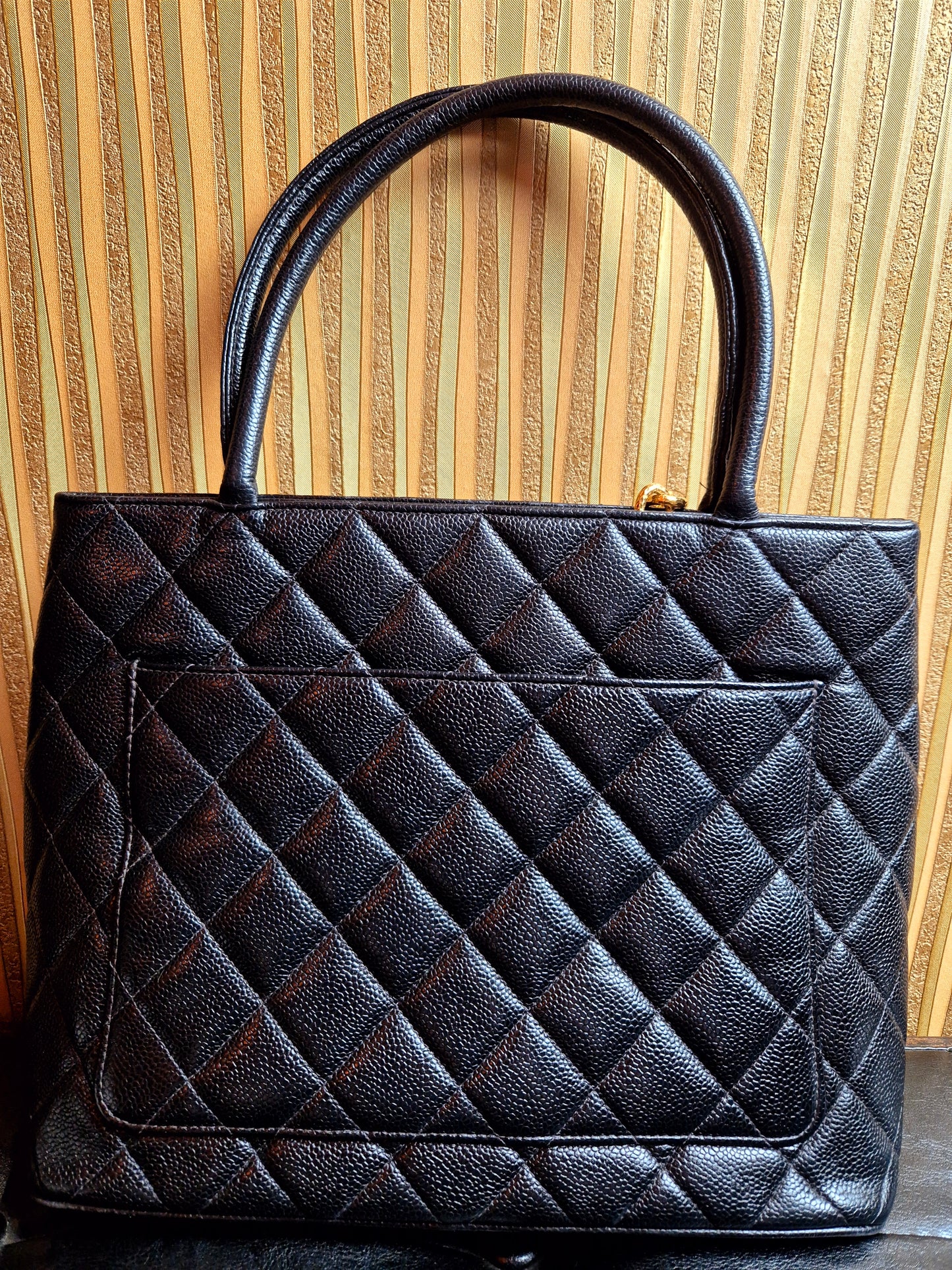 Original/Auth Chanel - Chanel - Medallion Tote - Klassisch - Kaviarleder Schwarz