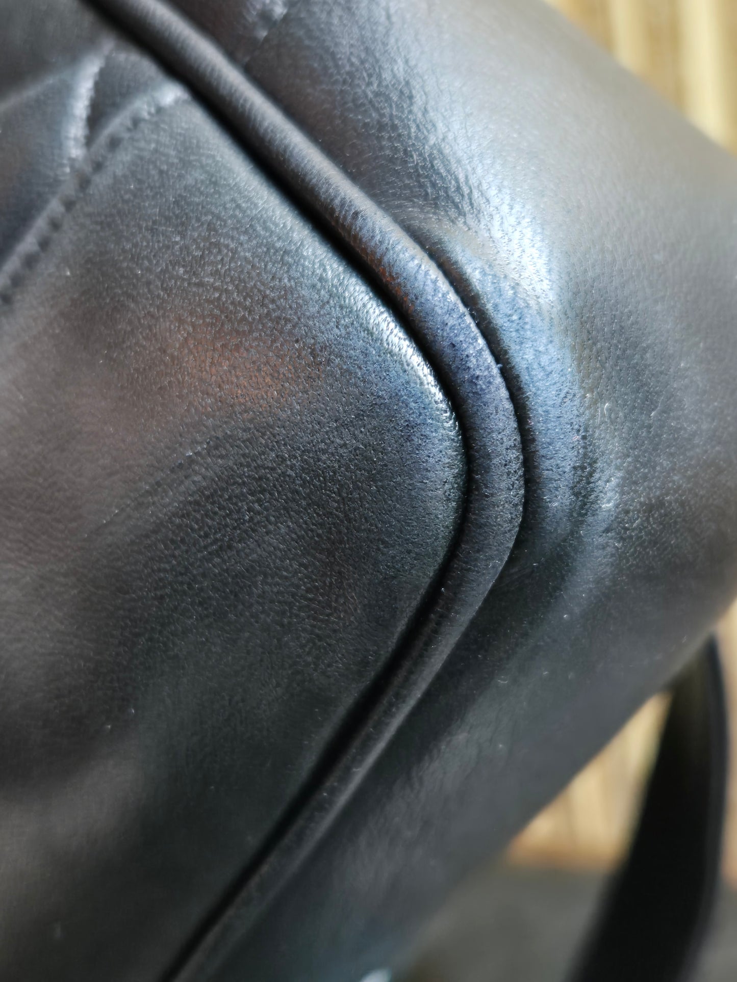 Original/Auth Chanel - Vintage Umhängetasche - gesteppt - Lammleder Schwarz