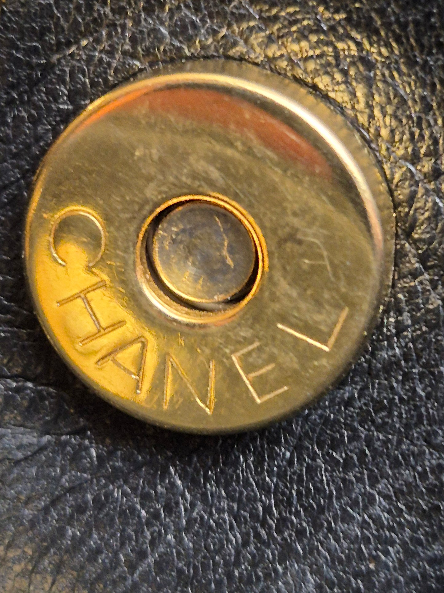 Original/Auth Chanel - Vintage Umhängetasche - gesteppt - Lammleder Schwarz