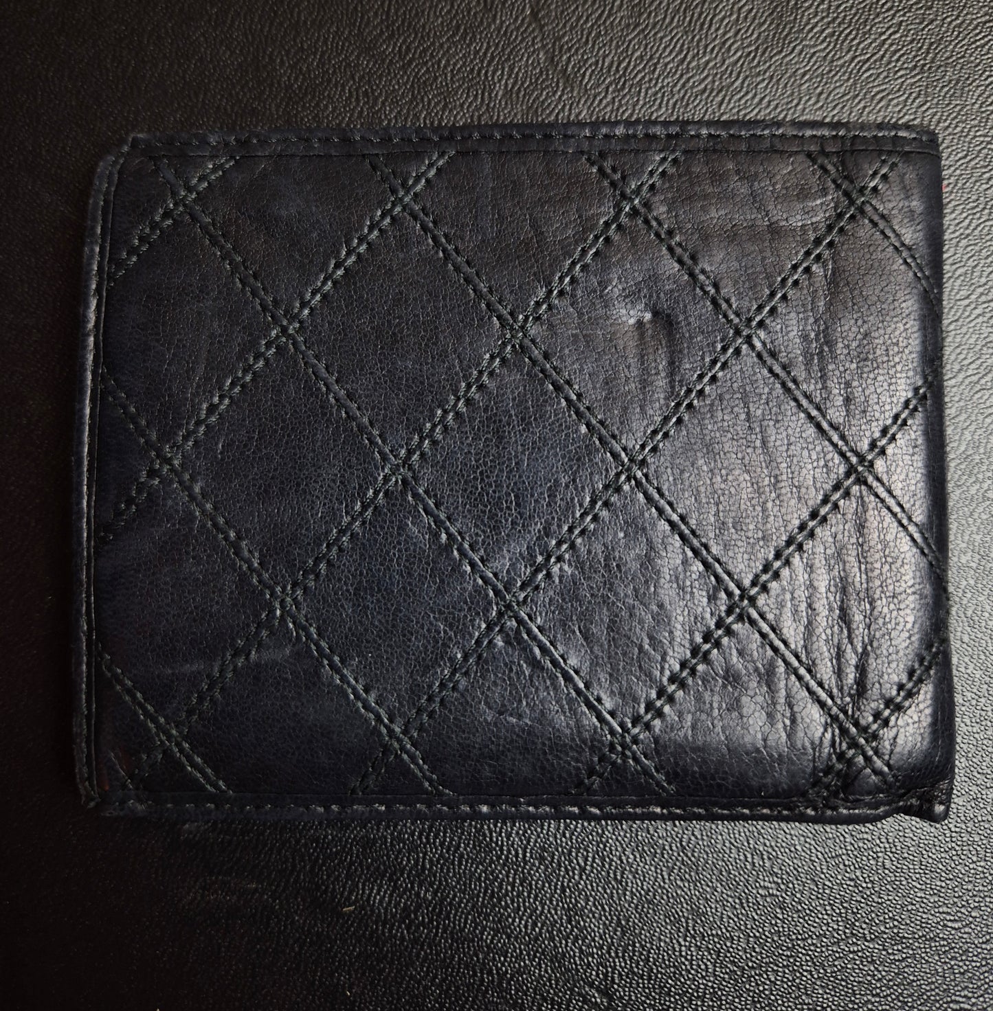 Original/Auth Chanel - Bifold Wallet mit Box - Leder Schwarz
