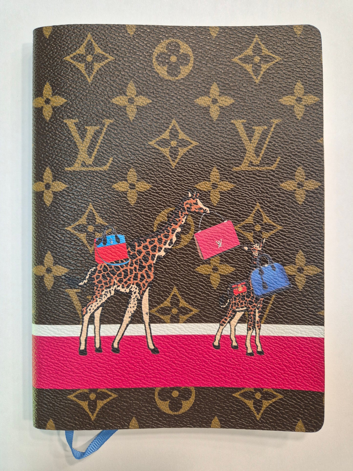 Original/Auth Louis Vuitton - Christmas Animation Giraffe 2017 Notizbuch - Monogramm