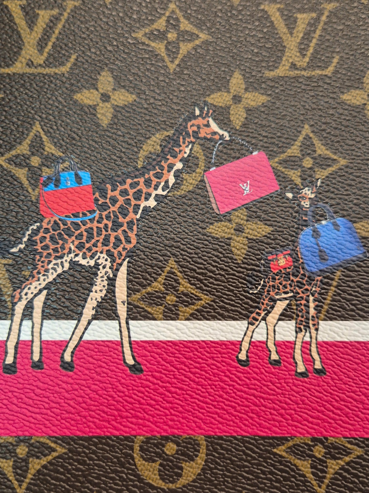 Original/Auth Louis Vuitton - Christmas Animation Giraffe 2017 Notizbuch - Monogramm