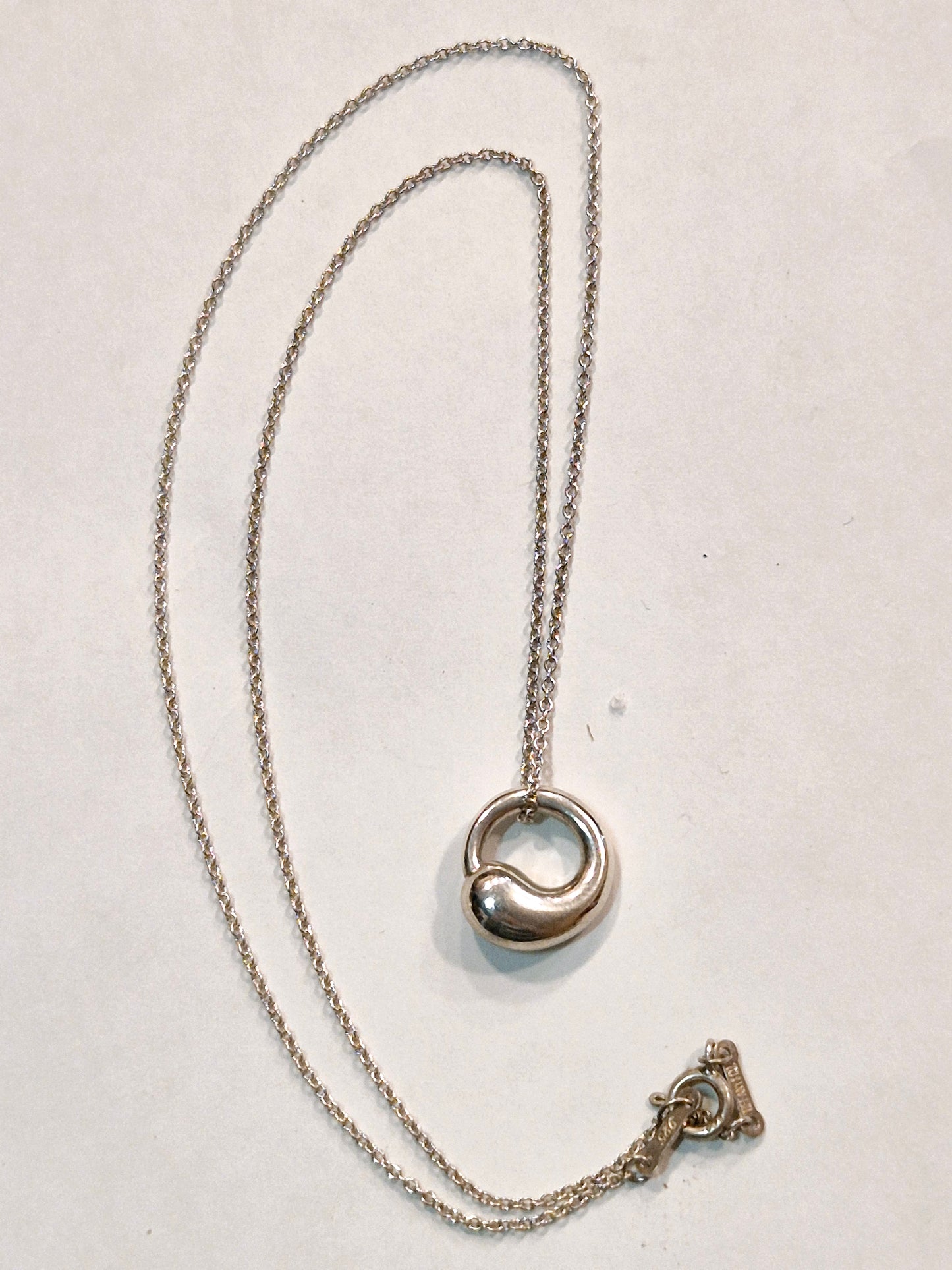 Original/Auth Tiffany & Co. - Halskette mit Anhänger - 925 Silber - 40 cm Kette