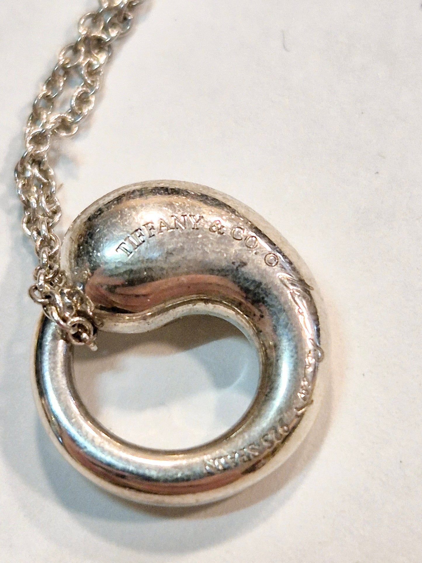 Original/Auth Tiffany & Co. - Halskette mit Anhänger - 925 Silber - 40 cm Kette