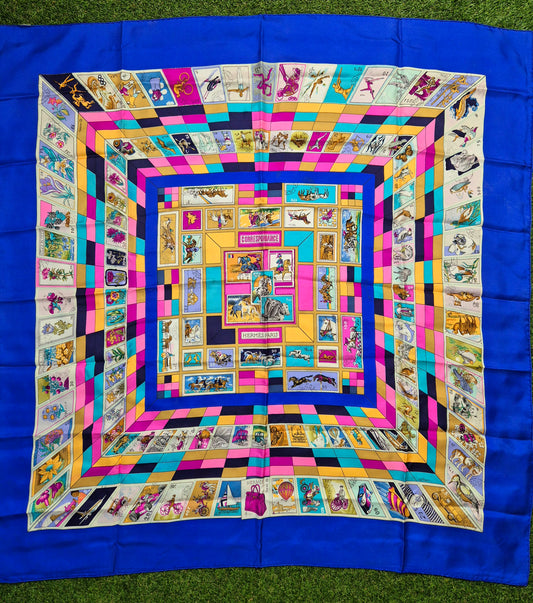 Original/Auth Hermès - Vintage Seidentuch Carré - 90 x 90 - Correspondance