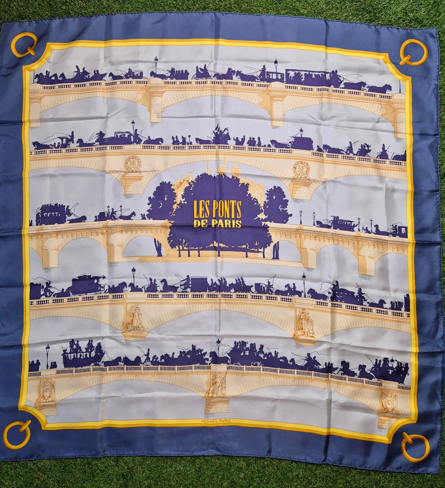 Original/Auth Hermès - Vintage Seidentuch Carré - 90 x 90 - Les Ponts de Paris
