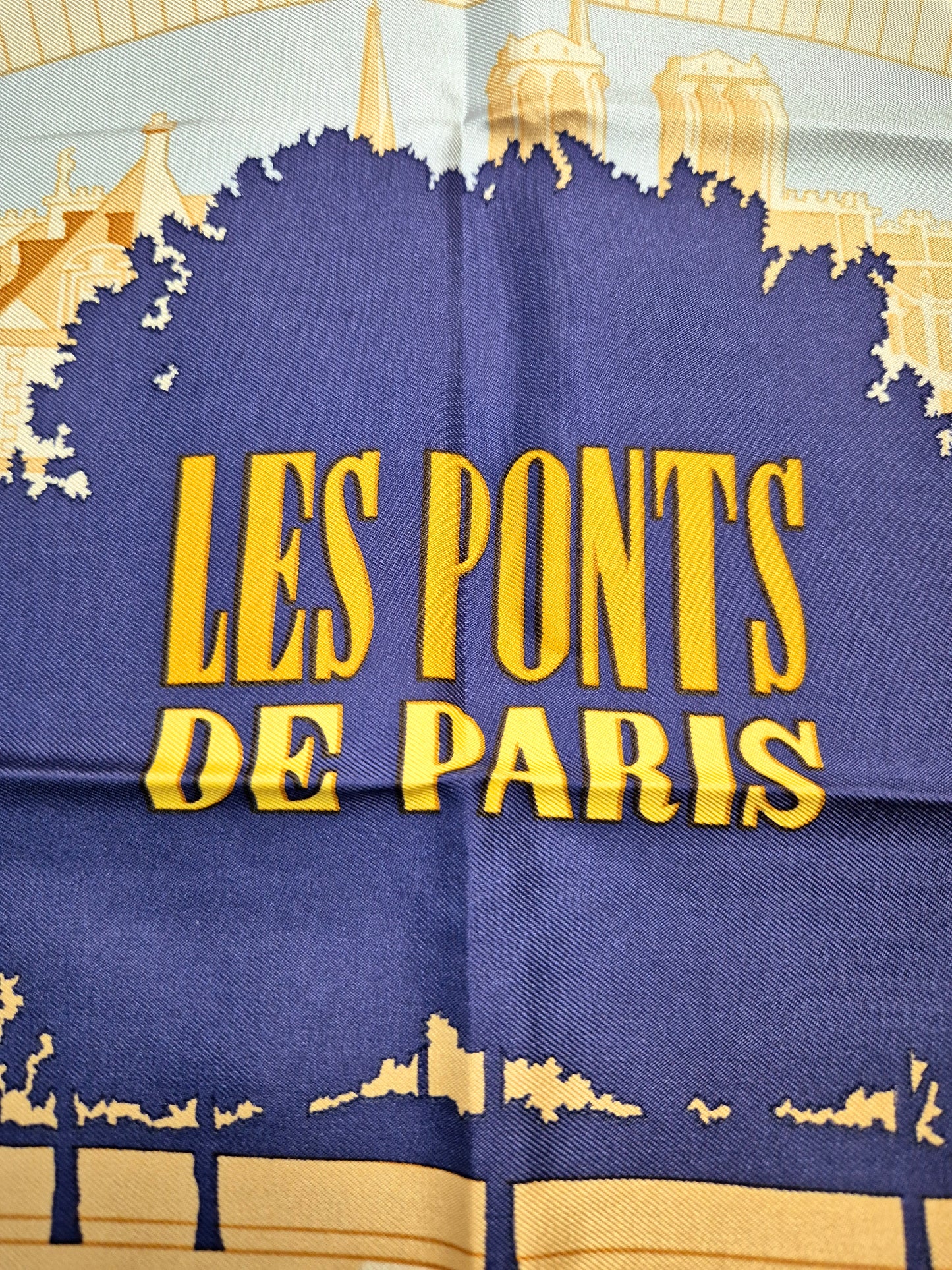 Original/Auth Hermès - Vintage Seidentuch Carré - 90 x 90 - Les Ponts de Paris