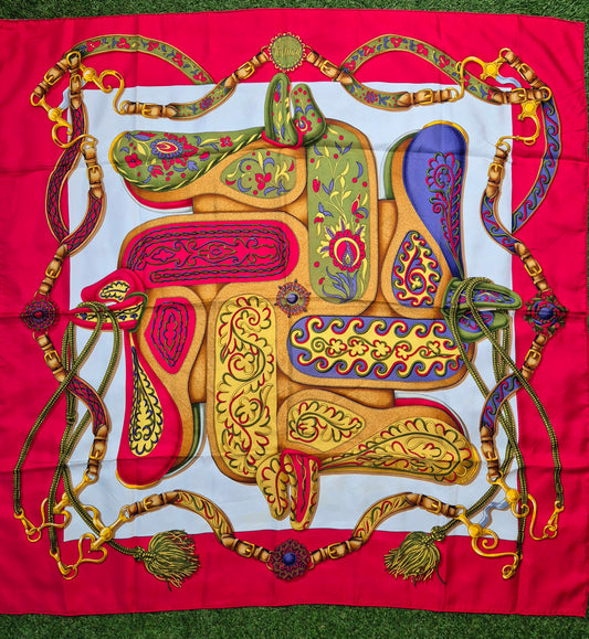 Original/Auth Hermès - Vintage Seidentuch Carré - 90 x 90 - Festival