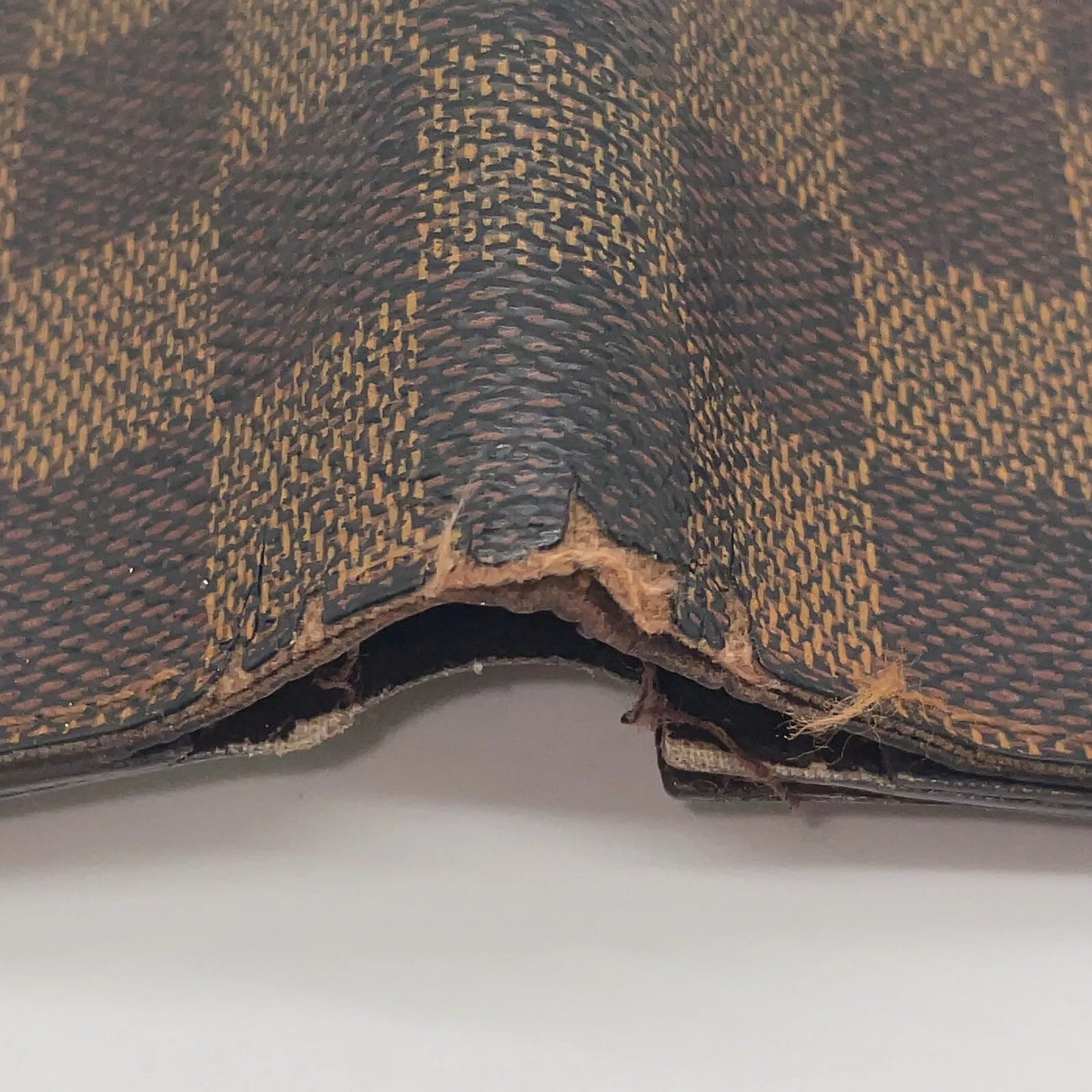 Original/Auth Louis Vuitton - Damier Ebene Tresor/Bi-fold Wallet - Set mit Box