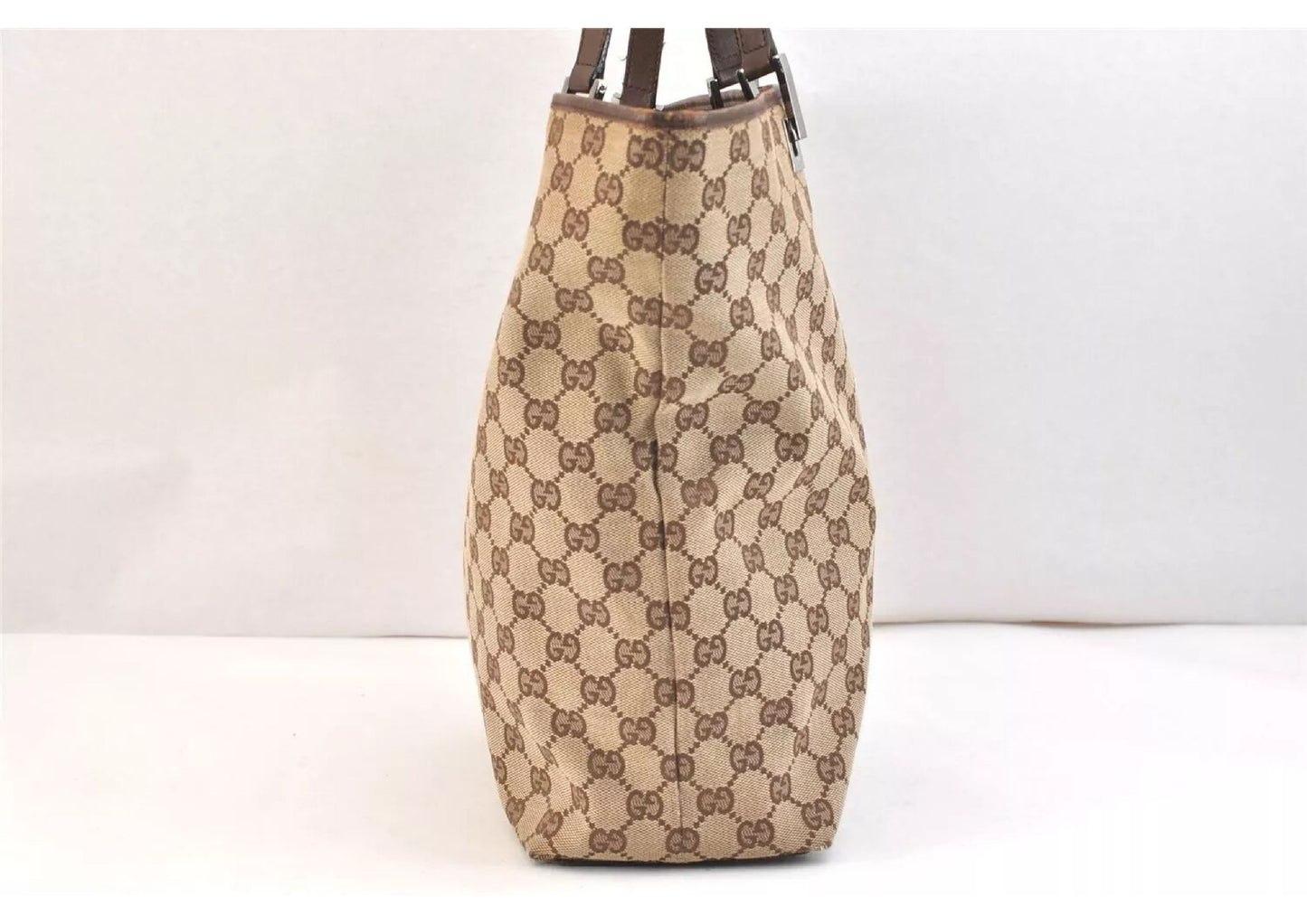 Original/Auth Gucci - Tote Bag Schultertasche - Klassisch - GG Canvas mit Leder