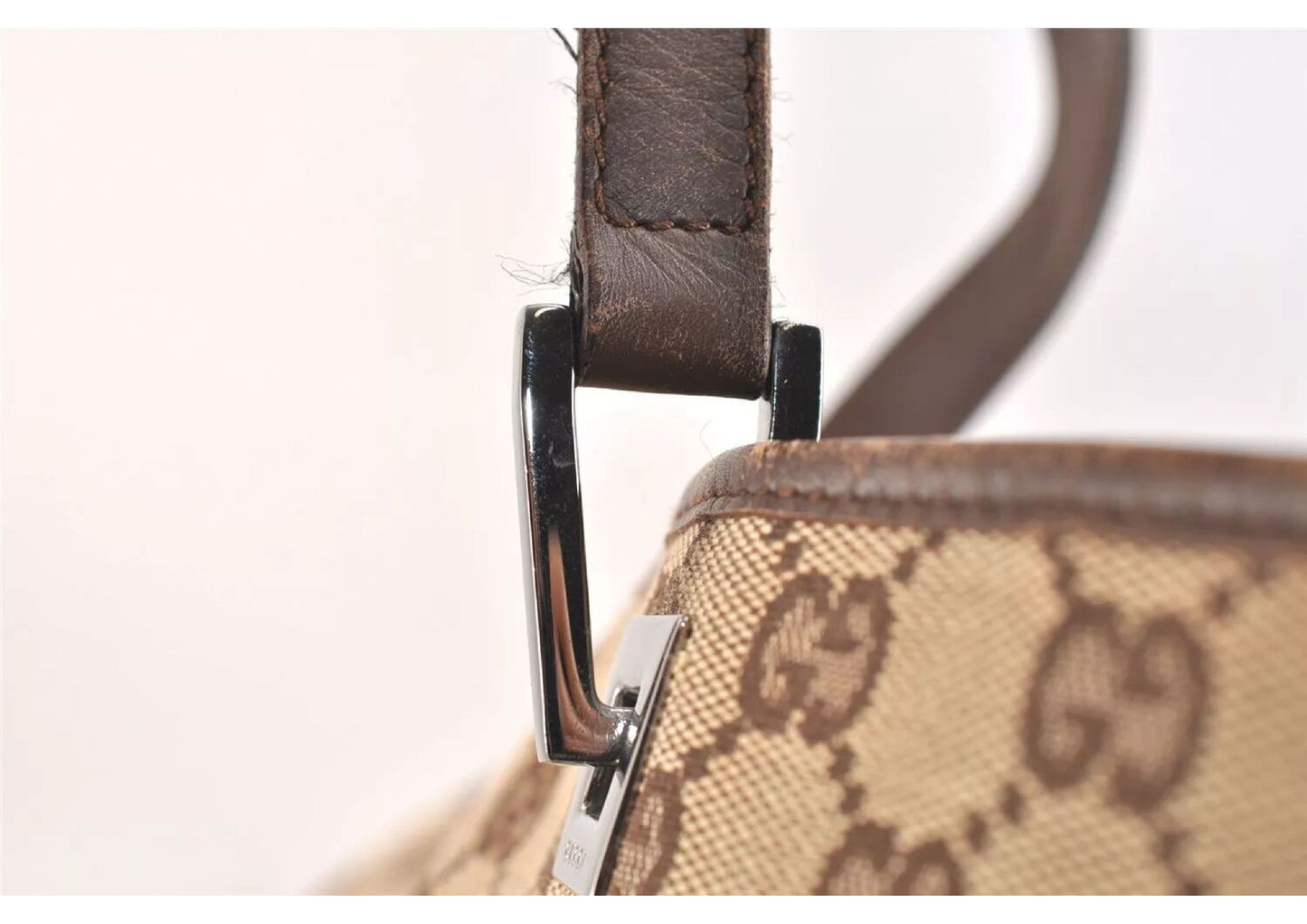 Original/Auth Gucci - Tote Bag Schultertasche - Klassisch - GG Canvas mit Leder