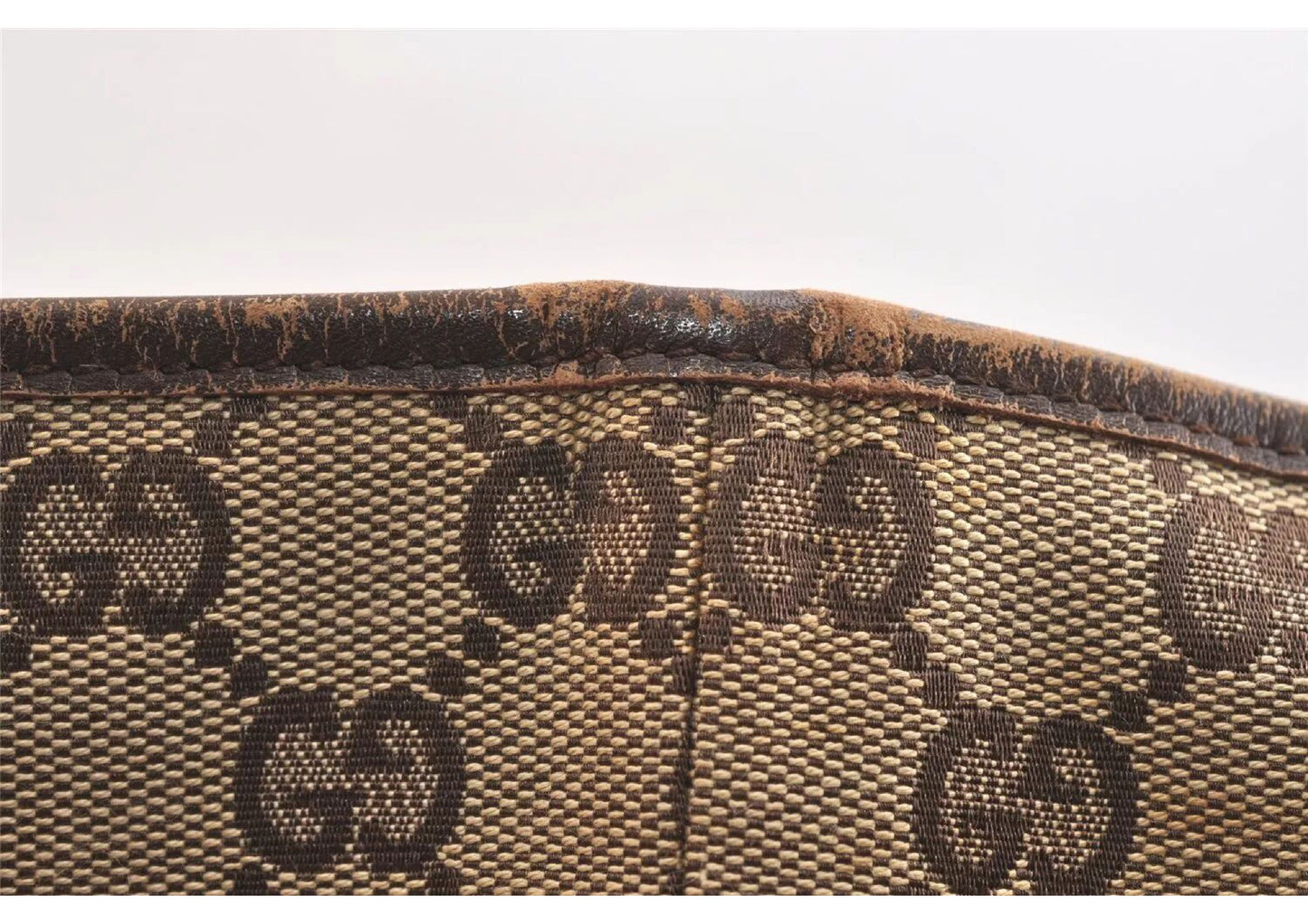 Original/Auth Gucci - Tote Bag Schultertasche - Klassisch - GG Canvas mit Leder