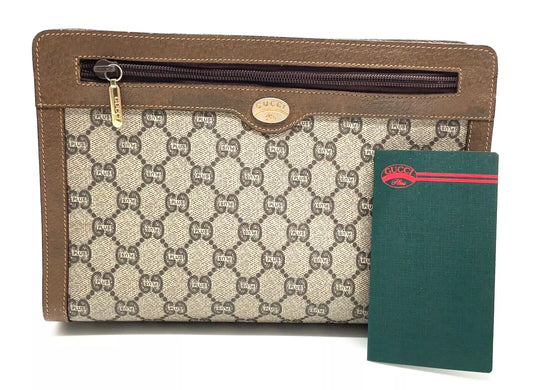 Original/Auth Gucci - Vintage Clutch Bag - Klassisch - GG Plus
