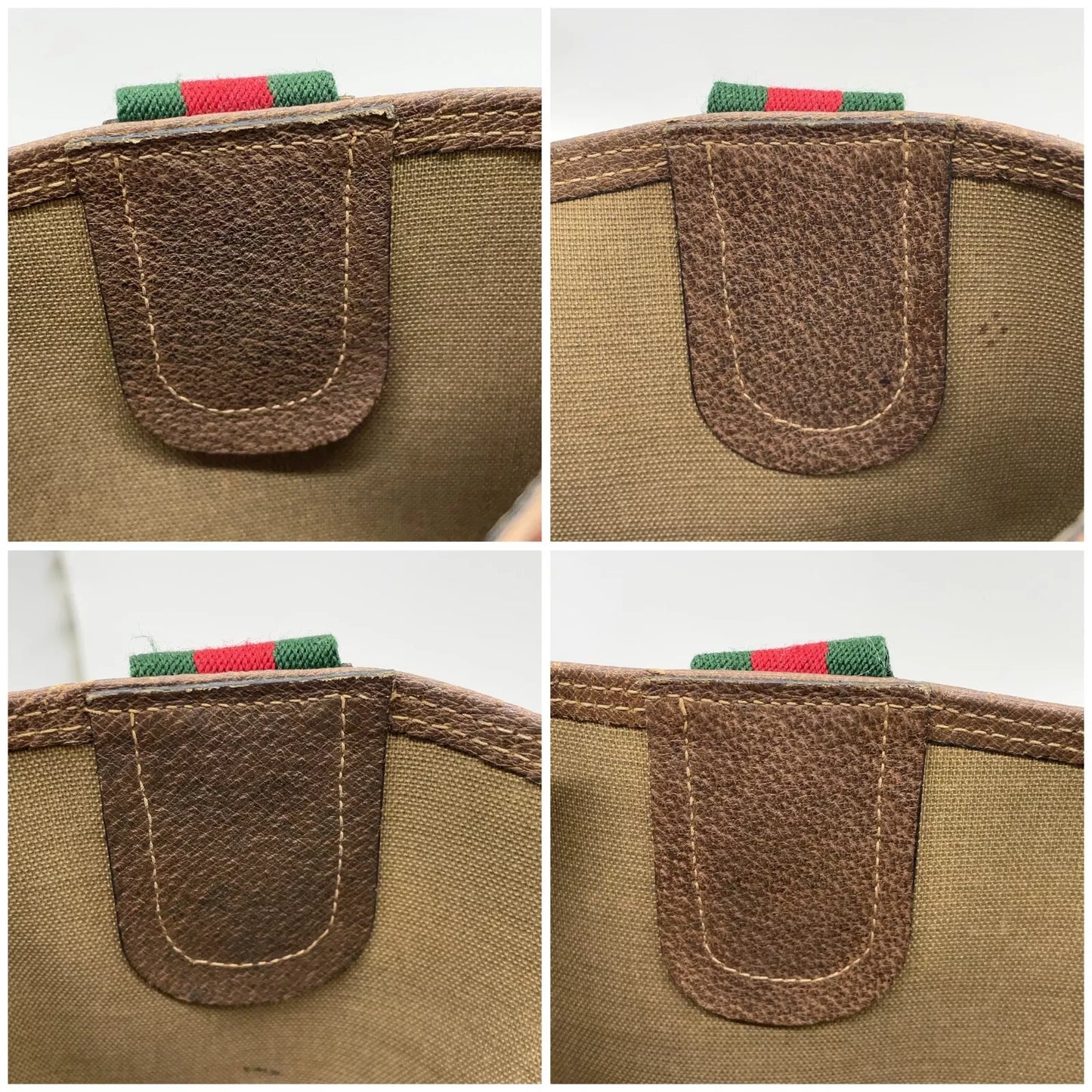 Original/Auth Gucci - Tote Bag Schultertasche - Klassisch - GG Canvas mit Leder