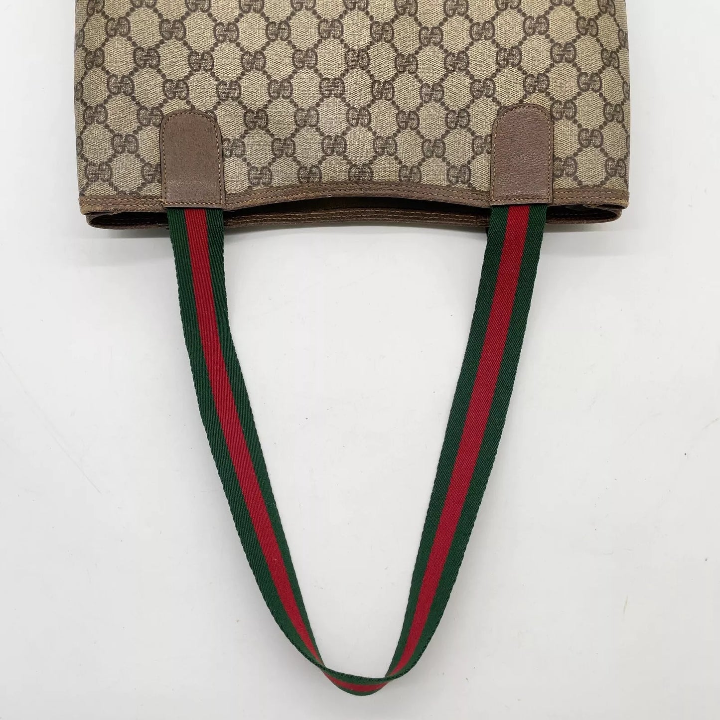 Original/Auth Gucci - Tote Bag Schultertasche - Klassisch - GG Canvas mit Leder