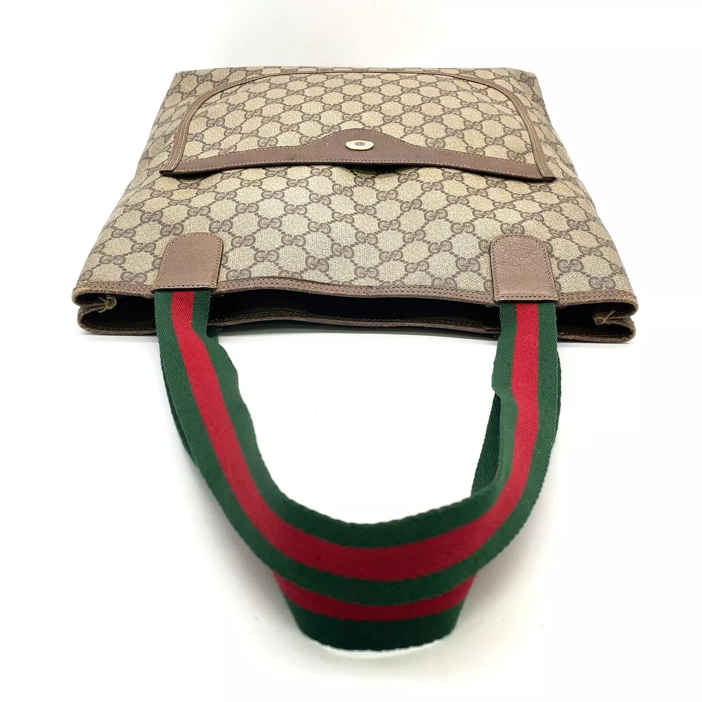 Original/Auth Gucci - Tote Bag Schultertasche - Klassisch - GG Canvas mit Leder