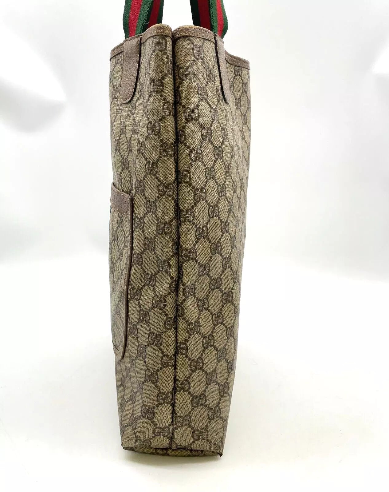 Original/Auth Gucci - Tote Bag Schultertasche - Klassisch - GG Canvas mit Leder