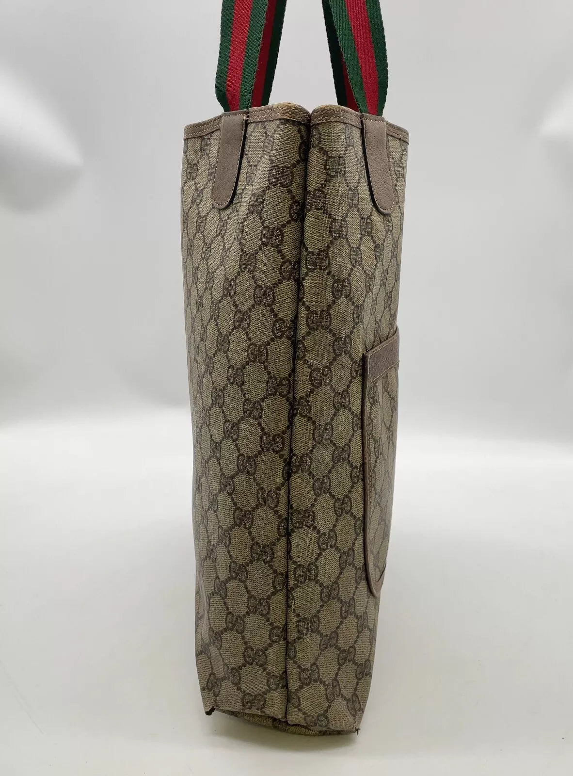 Original/Auth Gucci - Tote Bag Schultertasche - Klassisch - GG Canvas mit Leder
