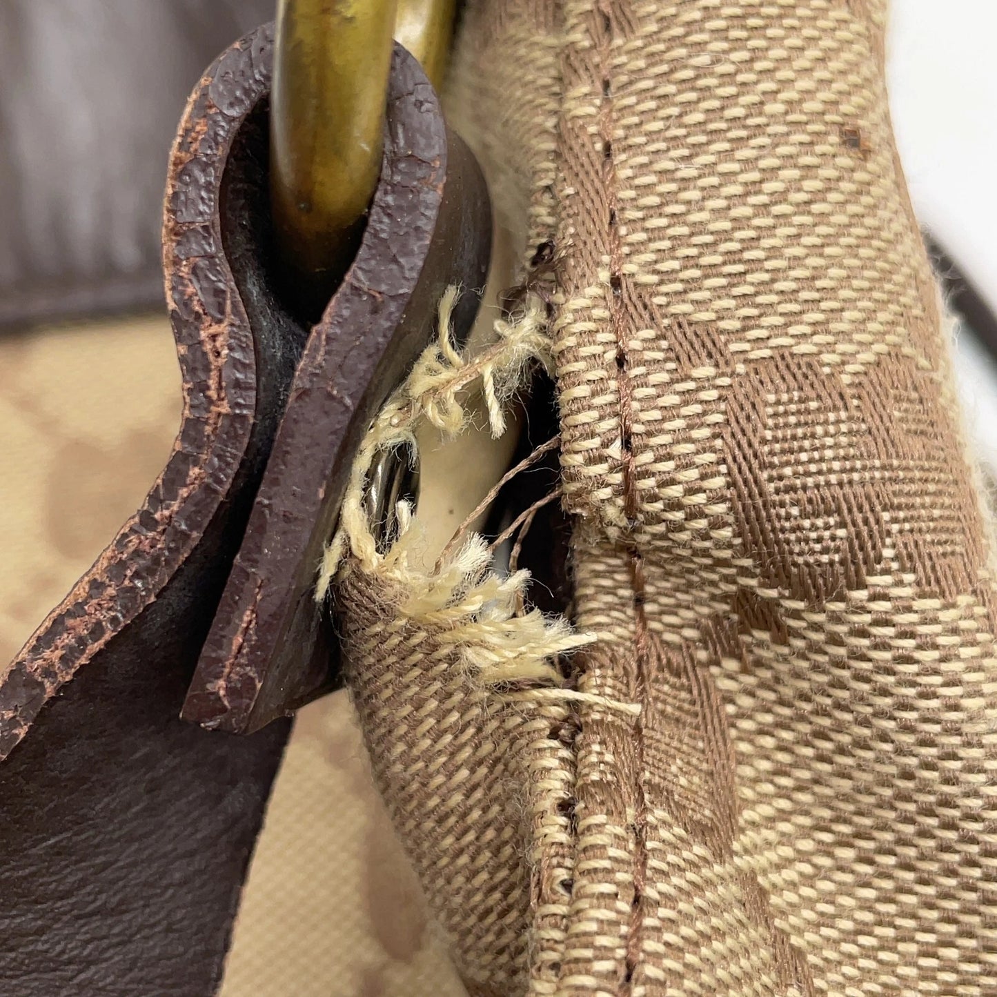 Original/Auth Gucci - Handtasche - Klassisch - GG Canvas mit Leder
