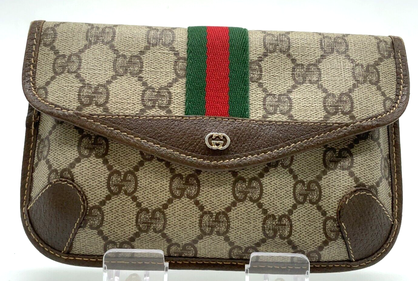 Original/Auth Gucci - Vintage Clutch Bag - Klassisch - GG Sherry Line