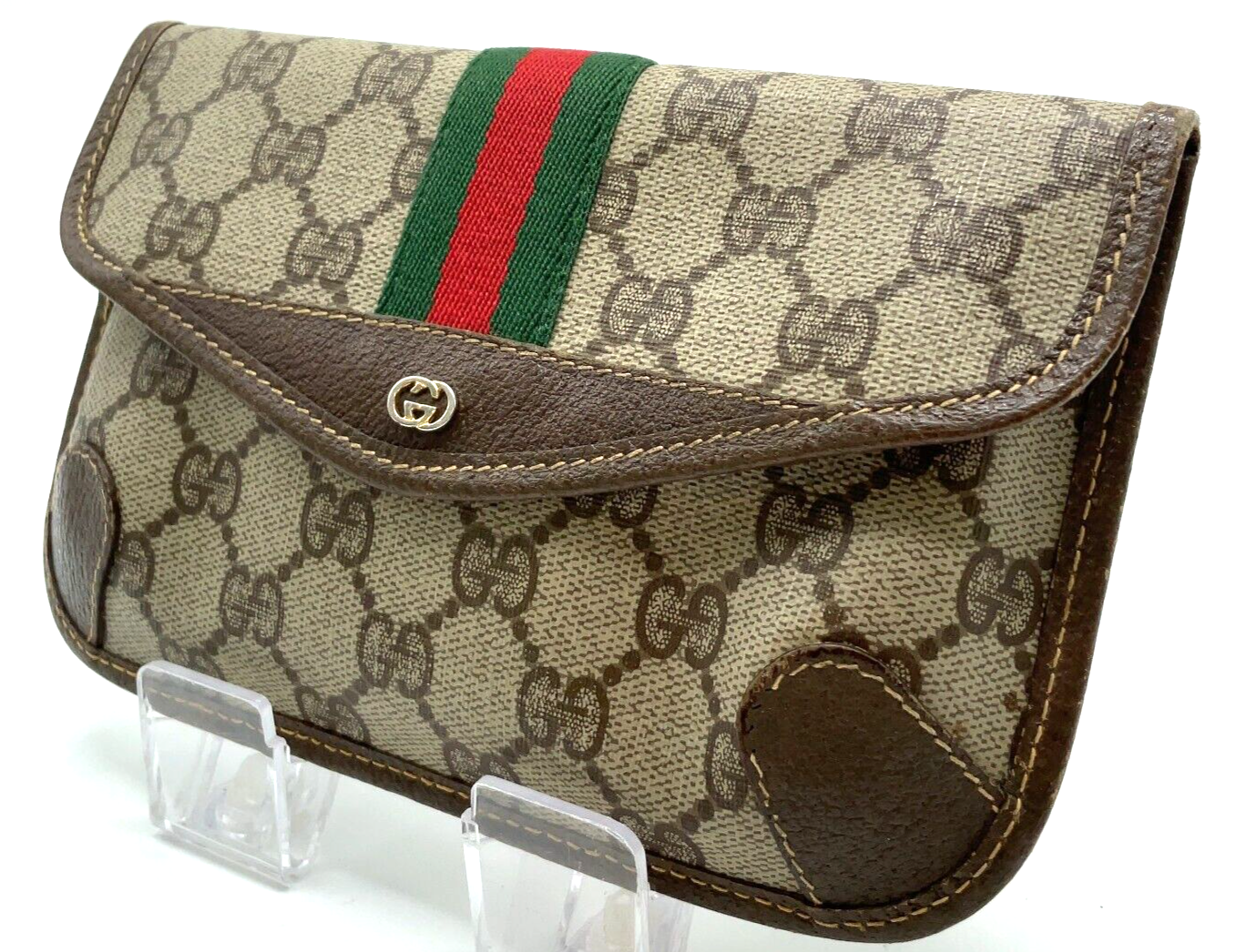 Original/Auth Gucci - Vintage Clutch Bag - Klassisch - GG Sherry Line