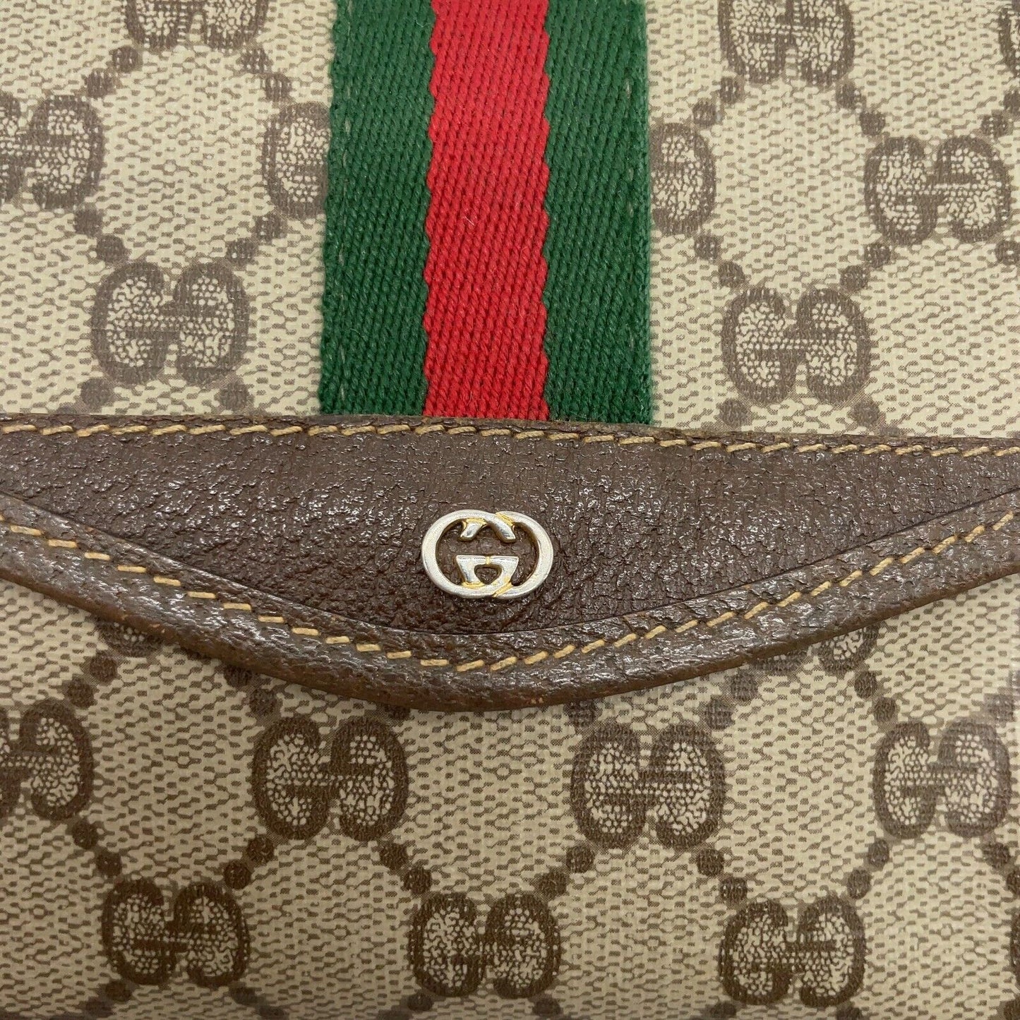 Original/Auth Gucci - Vintage Clutch Bag - Klassisch - GG Sherry Line