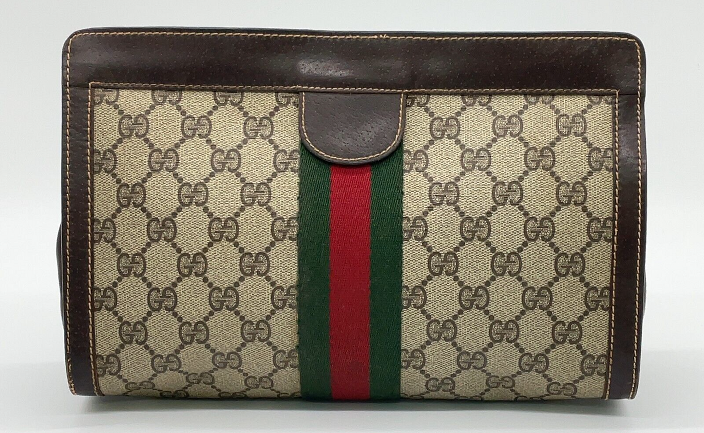 Original/Auth Gucci - Vintage Clutch Bag - Klassisch - GG Sherry Line