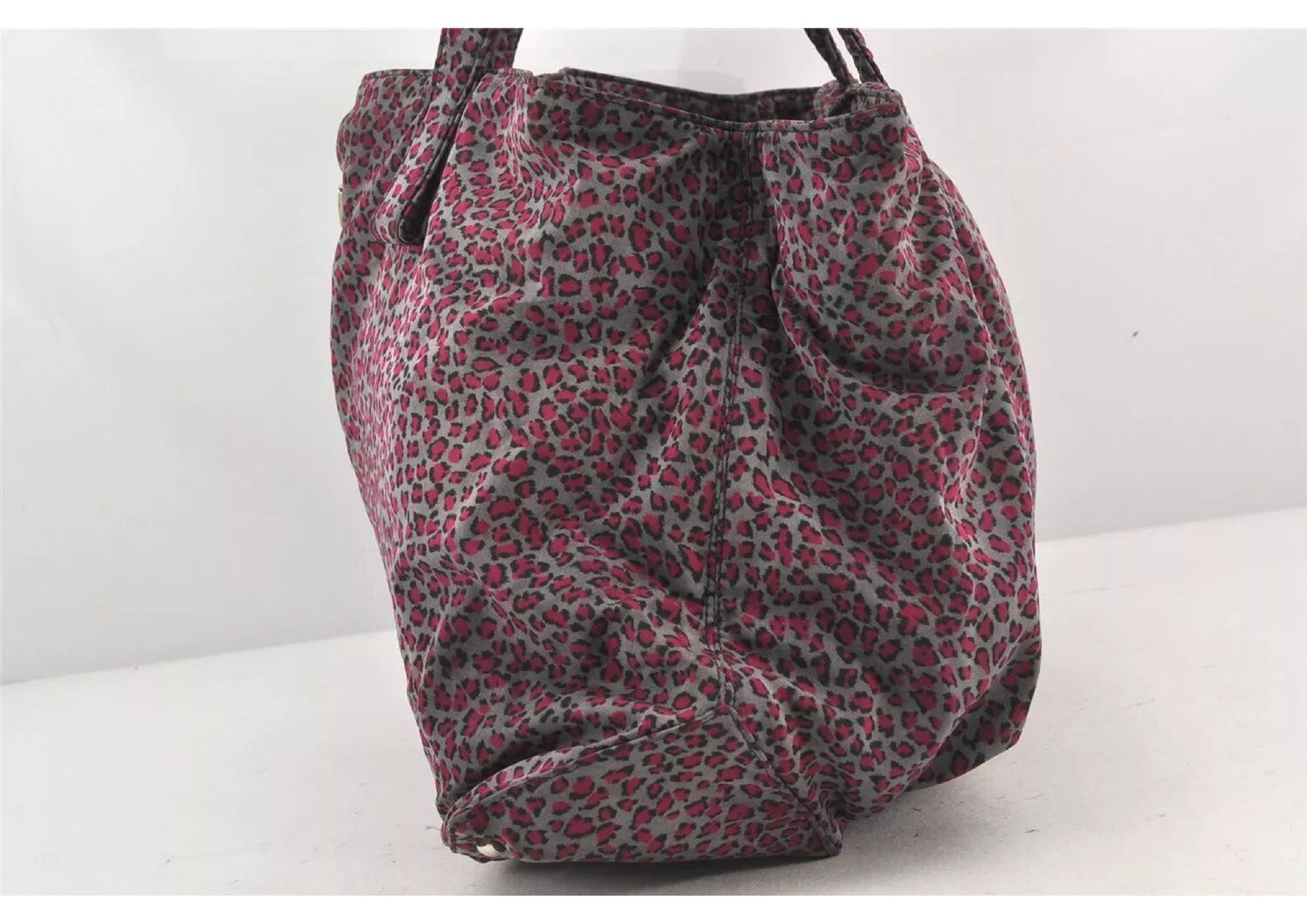 Original/Auth Bottega Veneta - Handtasche Bag - Leopard Nylon - Spiegel