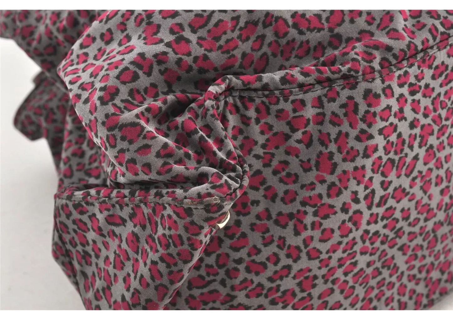 Original/Auth Bottega Veneta - Handtasche Bag - Leopard Nylon - Spiegel