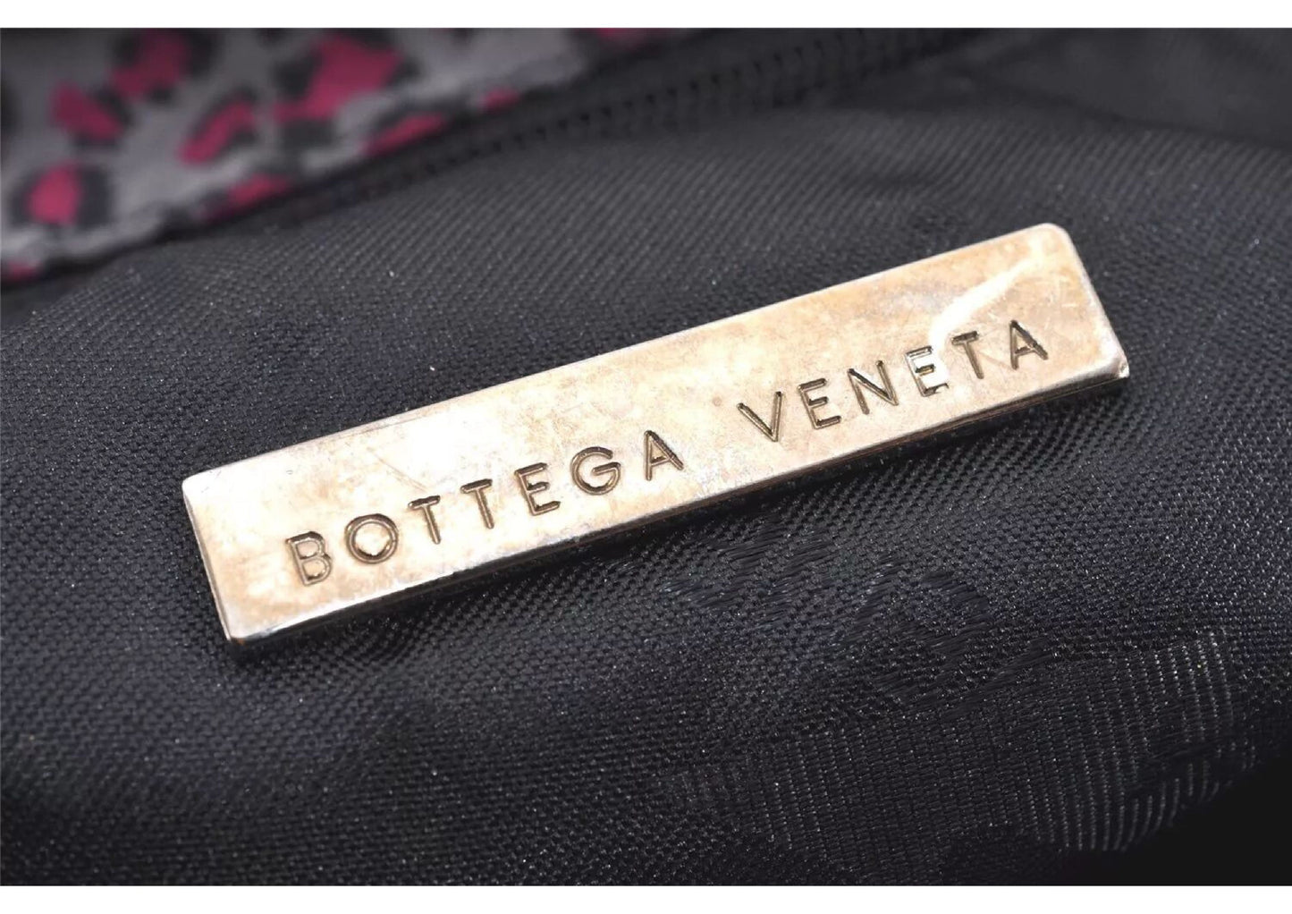 Original/Auth Bottega Veneta - Handtasche Bag - Leopard Nylon - Spiegel