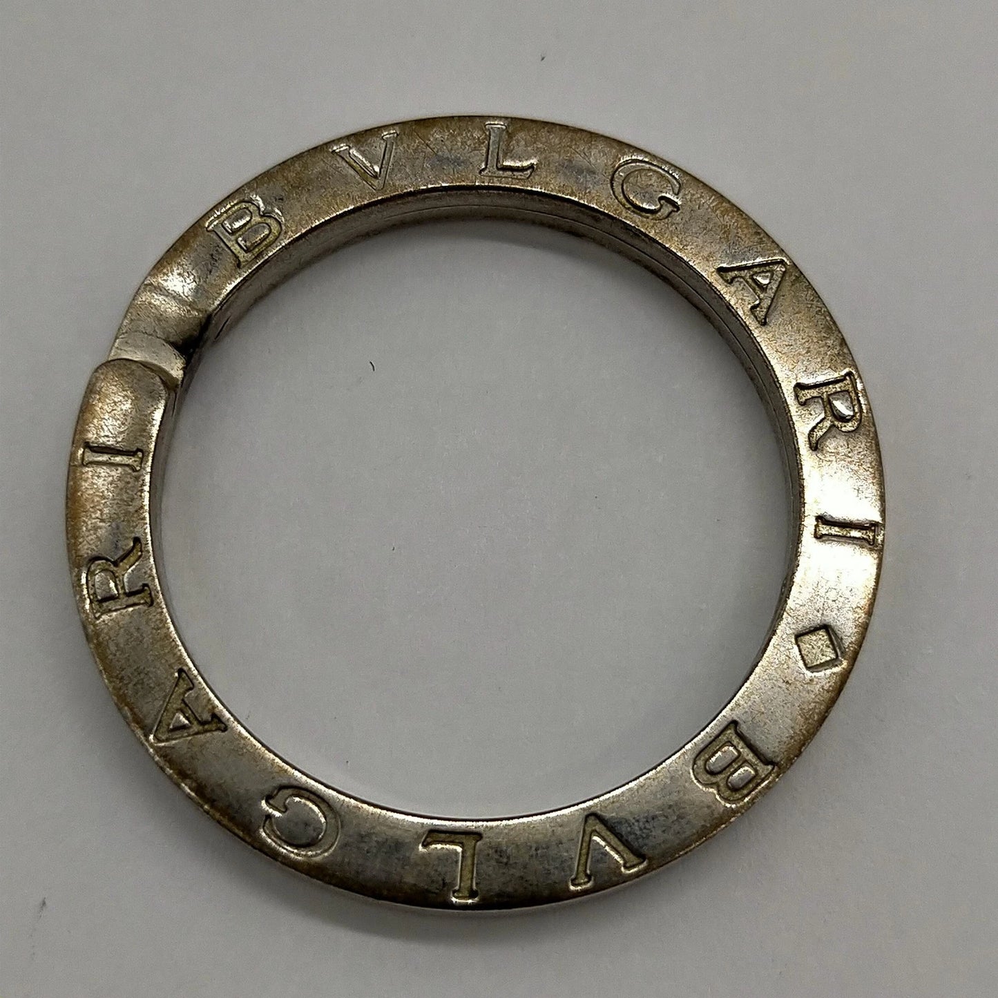Original/Auth BVLGARI  - Halskette Kettenanhänger Schlüsselring - 925 Silber