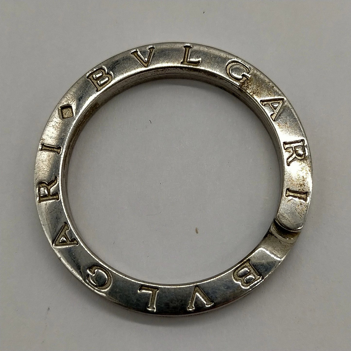 Original/Auth BVLGARI  - Halskette Kettenanhänger Schlüsselring - 925 Silber