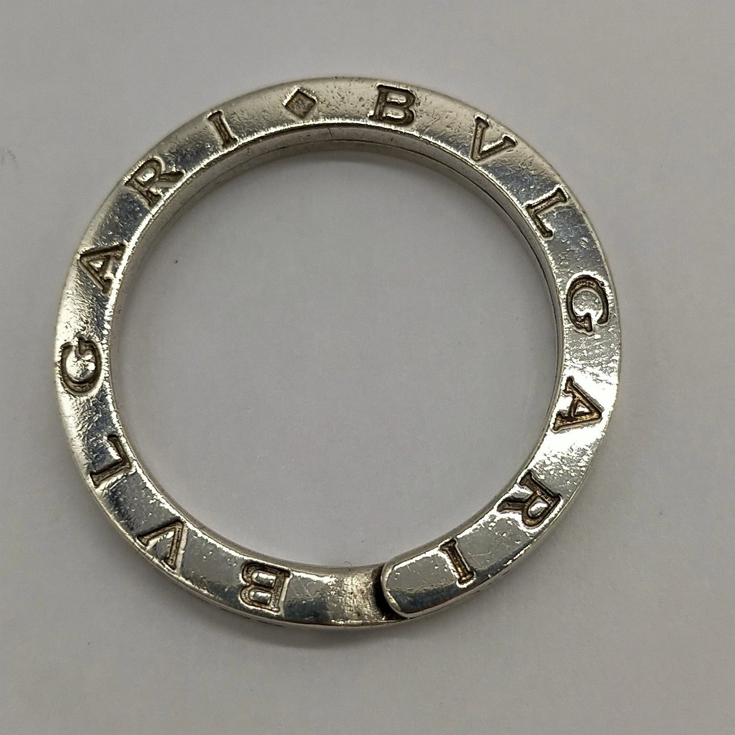 Original/Auth BVLGARI  - Halskette Kettenanhänger Schlüsselring - 925 Silber